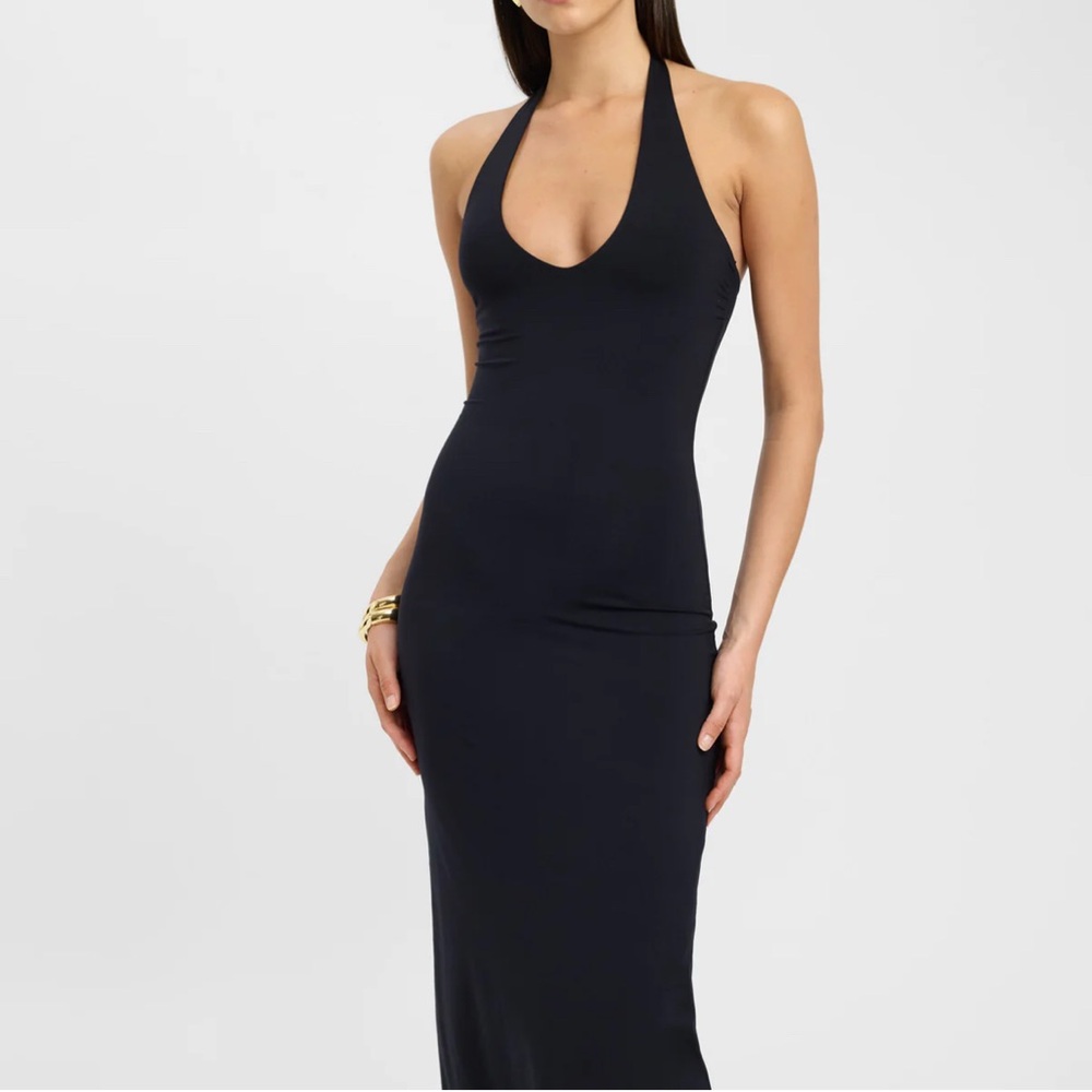 Michael Costello Sleek Black Backless Dress